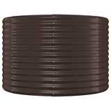 Garden Raised Bed Powder-coated Steel 175x100x68 cm Brown 319060