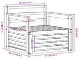 Outdoor Sofa Solid Acacia Wood Natural 3436339