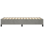 ZNTS Bed Frame without Mattress Light Grey 90x190 cm Single Single Velvet 349878