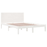 Bed Frame White Solid pine wood Double Classic/Traditional 3104134
