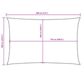 Sunshade Sail Oxford Fabric Rectangular 6x8 m Beige 135168