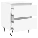 ZNTS Bedside Cabinet White 40x35x50 cm Engineered Wood 826876