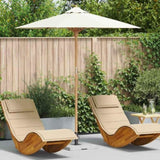 Garden Parasol Cream White 217 x 230 cm Bamboo 4108081