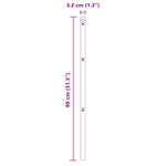 Fence Post Other 26 pcs Green 3.2 x 3.2 x 80 cm Steel 3350109