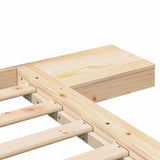 Bed Frame Brown 120 x 190 cm Wood 872410