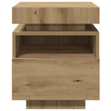 Bedside Cabinet with LED Lights Artisan Oak 40x39x48.5 cm 857660