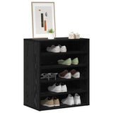 Shoe Cabinet Black Oak 60 x 35 x 70 cm Engineered Wood 862683