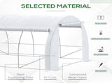 4 x 3 x 2 m Polytunnel Greenhouse with Roll-up Side Walls, Walk-in Grow House Tent with Steel Frame, T3398P313598