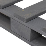 Bed Frame without Mattress Grey 100x200 cm Solid Wood Pine 3281581