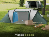 Camping Tent with 2 Bedrooms and Living Area, 3000mm Waterproof Family Tent, for Fishing Hiking T3398P349023