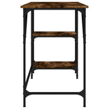 Desk Smoked Oak 120x50x75 cm Metal and Engineered Wood 845323