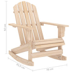 Garden Adirondack Rocking Chair Solid Fir Wood 315882