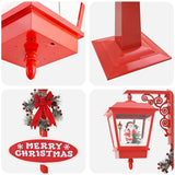 Chirstmas Street Lamp with 2 Lanterns Red 40.5 x 80 x 188 cm 42017509