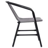 Garden Chair Set of 2 Black Plastic Rattan, Steel Standard 312494