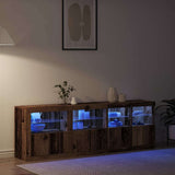 LED Sideboard Old Wood 202 x 37 x 67 cm Engineered Wood 3333112