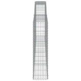 Arched Gabion Baskets 9 pcs 400x30x120/140 cm Galvanised Iron 3146886