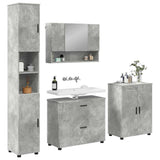 Bathroom Furniture Set with Drawer 4 pcs Concrete Grey 3393086