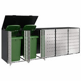 Wheelie Bin Storage for 5 Bins Anthracite 340 x 77.5 x 115.5 cm 3394781