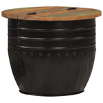 Coffee Table Black 50x39.5 cm Solid Wood Reclaimed 351752