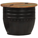 Coffee Table Black 50x39.5 cm Solid Wood Reclaimed 351752