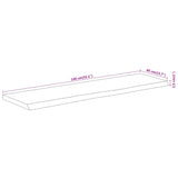Table Top 140x40x2.5 cm Rectangular Solid Wood Acacia Live Edge 370255