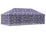 Pop-up Gazebo with 4 Sidewalls 3 x 6 m Blue Camouflage 42036833