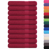 Sauna Towels "FROGN" 10 pcs Bordeaux 80x200 cm 360 gsm 136745