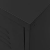 TV Cabinet Black Steel Medium Adjustable Feet TV Cabinet 336232