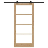 Sliding Door ORKDAL Natural and Black 93 x 202 cm 3332007