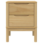 ZNTS Bedside Cabinet FLORO Wax Brown 45x39x57 cm Solid Wood Pine 374002