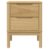 ZNTS Bedside Cabinet FLORO Wax Brown 45x39x57 cm Solid Wood Pine 374002