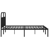 Bed Frame Black Powder-Coated Steel Double Bed Frame 353640