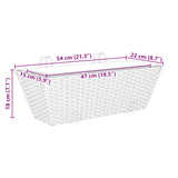 Planters with hooks 2 pcs Black Poly Rattan 366398