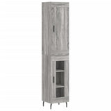 Highboard Grey Sonoma 34.5x34x180 cm Engineered Wood 3200407