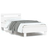 Bed Frame without Mattress with LED Lights White 90x200 cm 838715