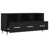 TV Cabinet Black 102x36x50 cm Engineered Wood 829013