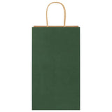 Paper Bags 250 pcs with Handles Green 21x11x36 cm 4101729