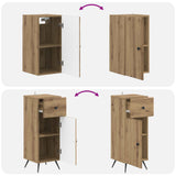 3 Piece Bathroom Cabinet Set BREDA Artisan Oak Engineered Wood 3417809