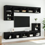 TV Cabinet with LED Lights Black 80x30x30 cm 837143