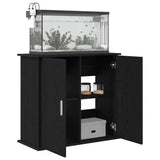 Aquarium Stand Black Oak 81x36x73 cm Engineered Wood 862155