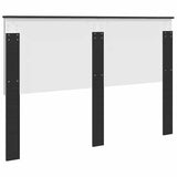 Headboard with Headboard Black Oak 150 cm Engineered wood 887748