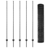 Fence and Post Grey 1.5 x 10 m Steel 3336084