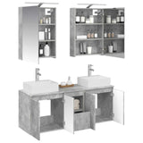 Bathroom Cabinet Set 5 pcs Concrete Grey Engineered Wood 3406394