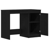 Desk with Storage Black Oak 100 x 50 x 76 cm Engineered Wood 862482