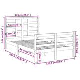 Bed Frame without Mattress Solid Wood 120x200 cm 3105855