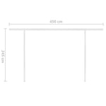 ZNTS Manual Retractable Awning with Posts 4x3 m Orange and Brown 3069940