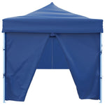 Folding Pop-up Party Tent with 8 Sidewalls 870x291x315 cm Blue 44979