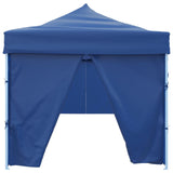Folding Pop-up Party Tent with 8 Sidewalls 870x291x315 cm Blue 44979
