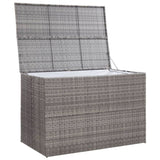 Garden Storage Box Grey 150x100x100 cm Poly Rattan 46467
