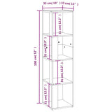 Corner Cabinet Smoked Oak 33x33x132 cm Engineered Wood 816023